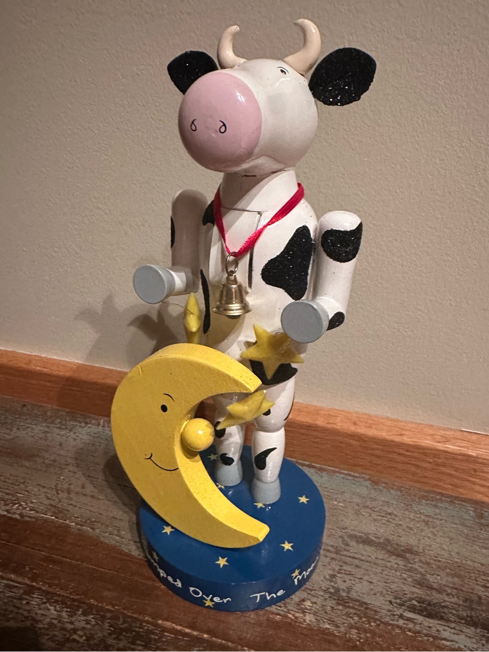 Nursery rhyme nutcracker Cow Jumped Over the Moon vintage Nutcracker Village